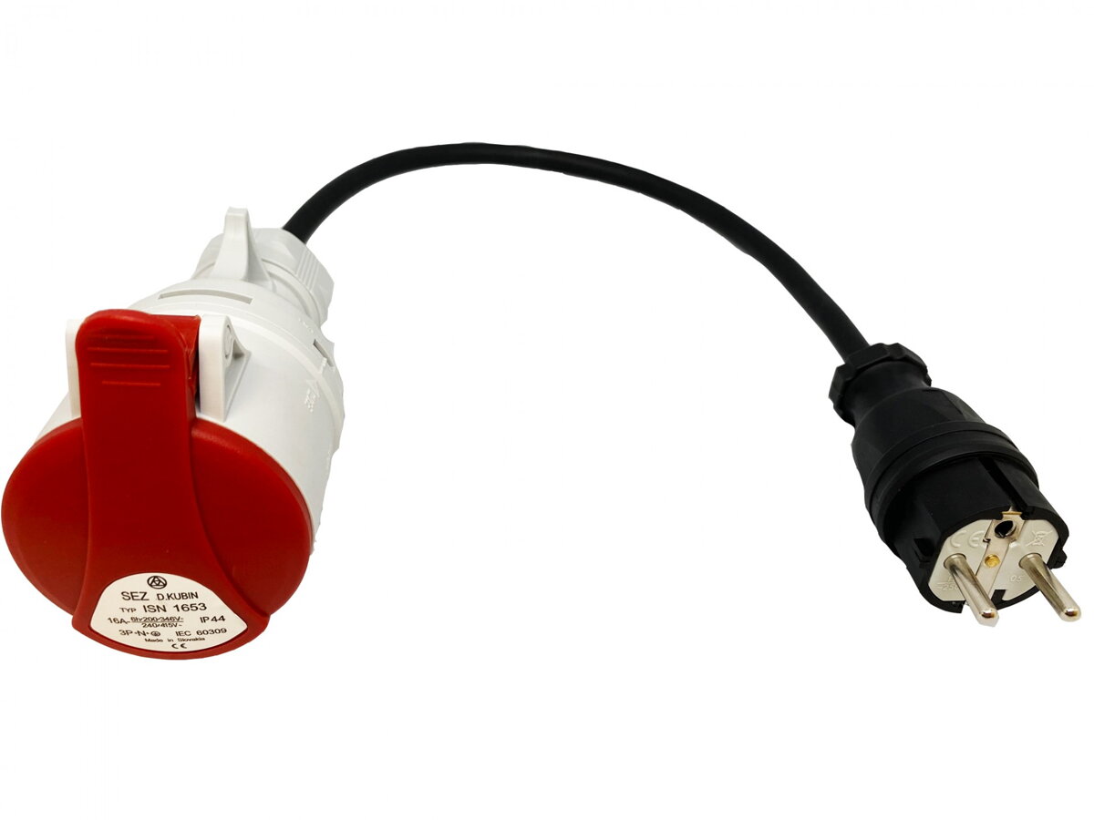 Adapter 16a Schuko Auf 16a Cee 5 Polig
