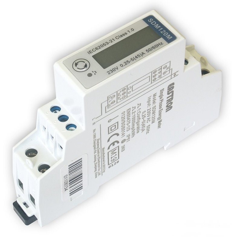 Eastron DIN Rail Power Meter SDM120M 0,25-45A MODBUS MID