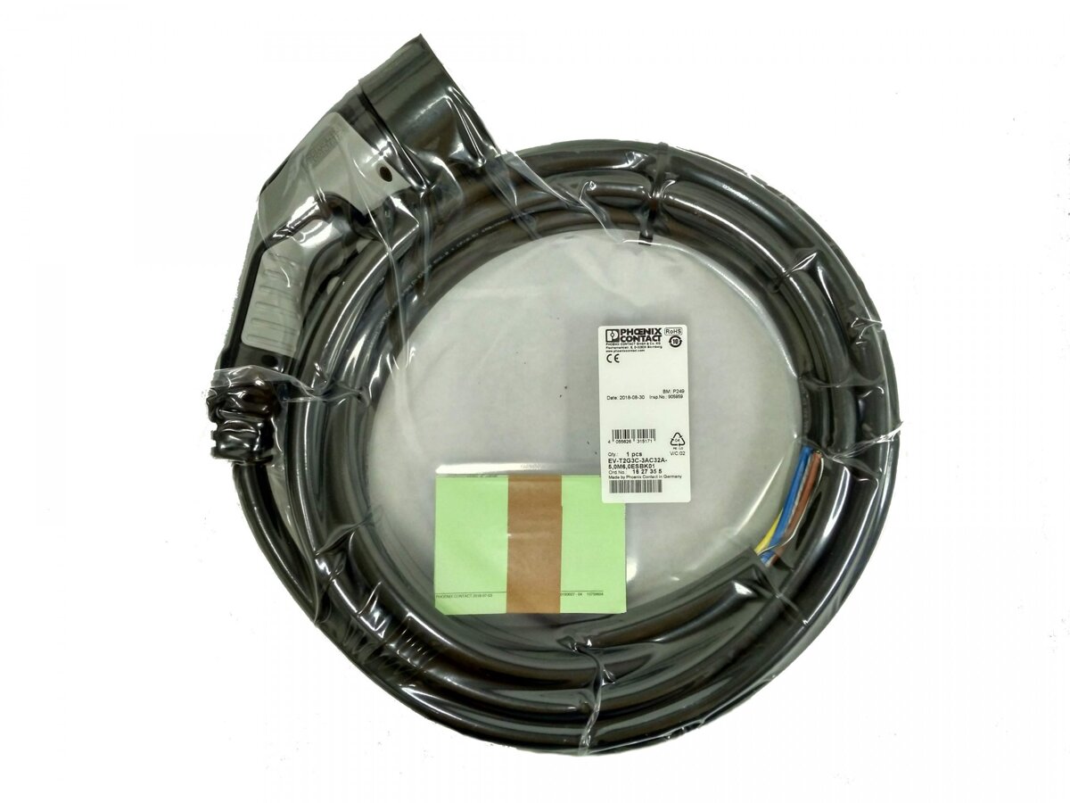 PHOENIX CONTACT Câble de recharge - Type2 - Type2 - 7m - 22kW (triphasé  32A) + Sac - Câbles Type 2 - Type 2 - Carplug