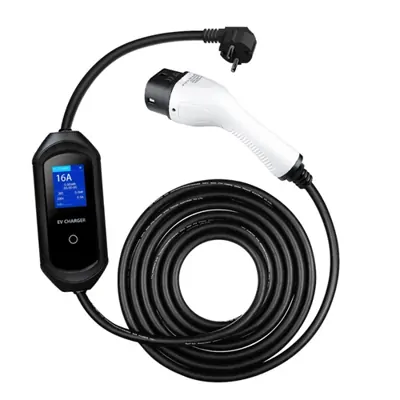 BOMERN Smart portable charger TYPE 2 - Schuko | Display | 16A | 1phase | 3,7kW | 5m
