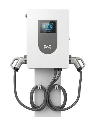 EVEBOOM 40 / 60 kW | 2x CCS2 ( OCPP, WLAN, LCD, RFID-Karten, 5 m Kabel, 133-200 A, 200-1000 V)