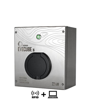 EVECUBE S - 22kW AC charging station (Smart WebServer  + RFID)