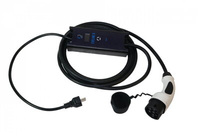 EVELINE II - Smart portable charger TYPE 2 (RCD FI A-EV) | 16 - 32A | 1phase | 3,6 - 7,4kW | 5 - 8m