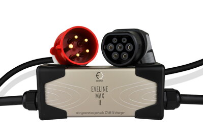 Set EVELINE Max II - Smart portable charger TYPE 2 - CEE 5-PIN | 32A | 3phase | 22kW | 5 - 7m