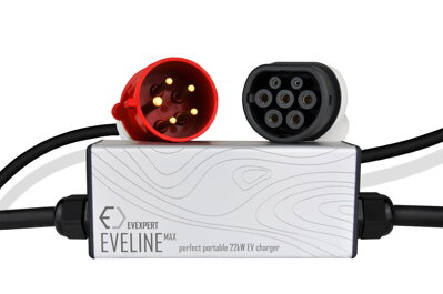 EVELINE Max - Smart portable charger TYPE 2 - CEE 5-PIN | 32A | 3phase | 22kW | 5 - 8m