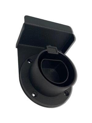 Wall holder for EV plug Type 2 female  with metal cable holder