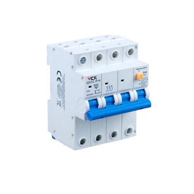 Residual current circuit breaker Type A with overcurrent protection (RCBO) - 3P+N / 32A / 30mA / B char.