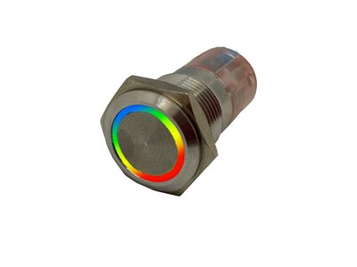 Stainlees Steel Button with RGB Led Diod