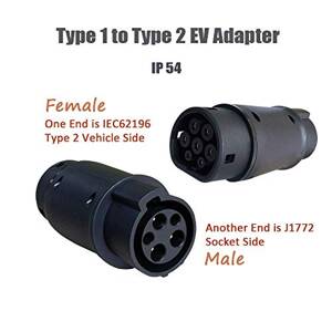 Adapter von Typ 1 zu Typ 2 | 32A | 7,4kW | kein Kabel