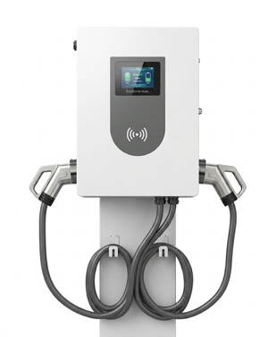 EVEBOOM 40 / 60 kW | 2x CCS2 ( OCPP, Wifi, LCD, RFID cards, 5m cable, 133-200A, 200-1000V)