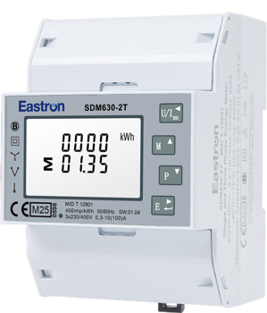 EASTRON multifunktionaler Dreiphasen-Zweitarif-Stromzähler SDM-630-2T MODBUS RTU MID
