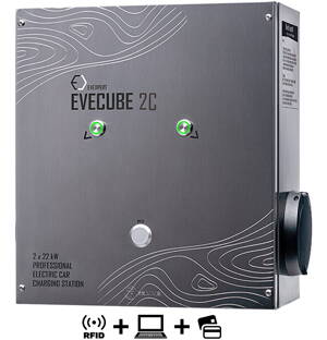 EVECUBE 2C - 2x22kW AC charging station (OCPP 1.6 + Smart WebServer + RFID + consumption measurement)