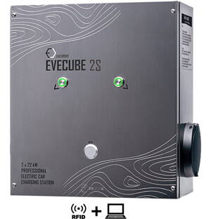 EVECUBE 2S - 2x22kW AC charging station (Smart WebServer + RFID + consumption measurement)