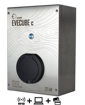 EVECUBE C - 22kw AC charging station  (OCPP 1.6 + Smart WebServer + RFID + consumption measurement) 