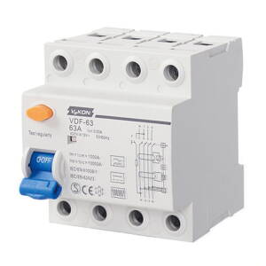 Residual current circuit breaker VDF-32/40/63A 4P RCCB